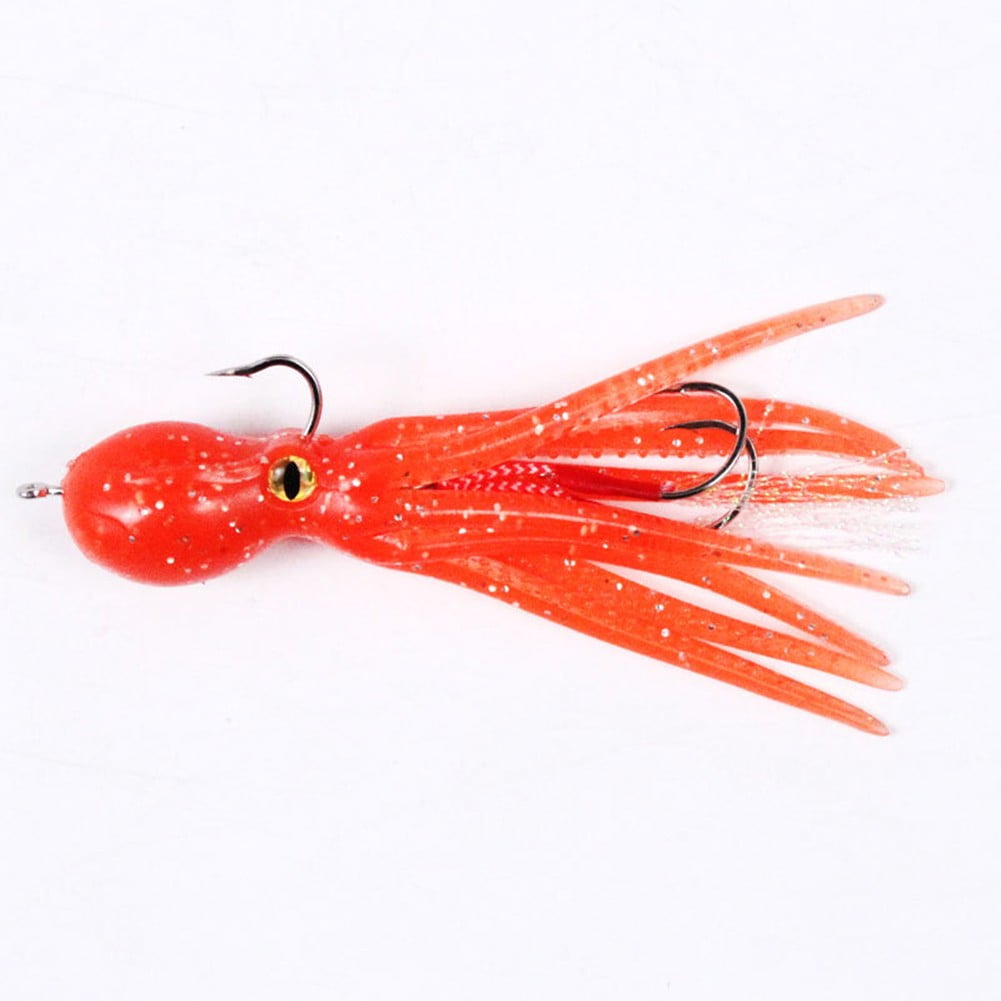 ORJD Metal Slow Jig Head Lure With Silicon Skirts 60g 80g Sea Saltwater  Fishing Wire Baits Micro Rubber Jig Snapper Grouper Lure