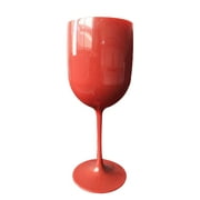 Suyin Plastic Champagne Cups Flute Stemware Wine Glass Party Banquet,Red