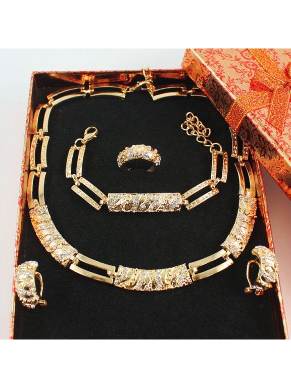 Suytable Mixed Piece Jewelry Sets, Clear Gemstone, 7 Stones, Invisible Setting