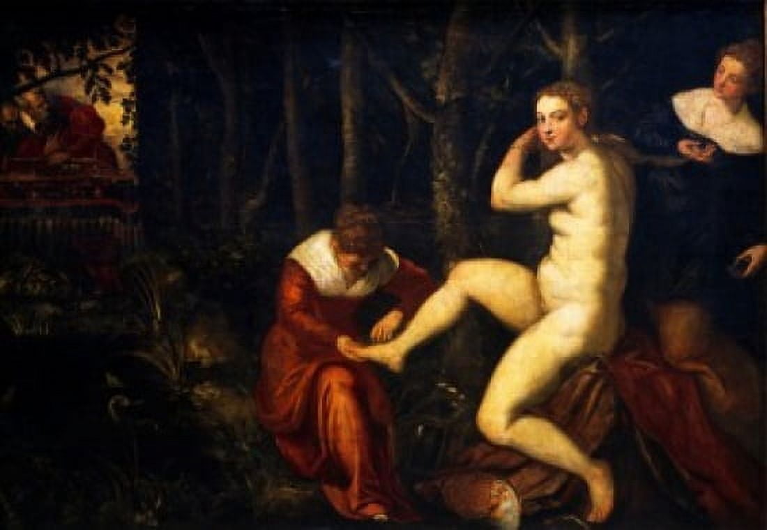 Suzanna at her Bath by Tintoretto oil on canvas Circa 1560 (1518-1594) France Paris Musee du Louvre Canvas Art - Tintoretto (18 x 24)