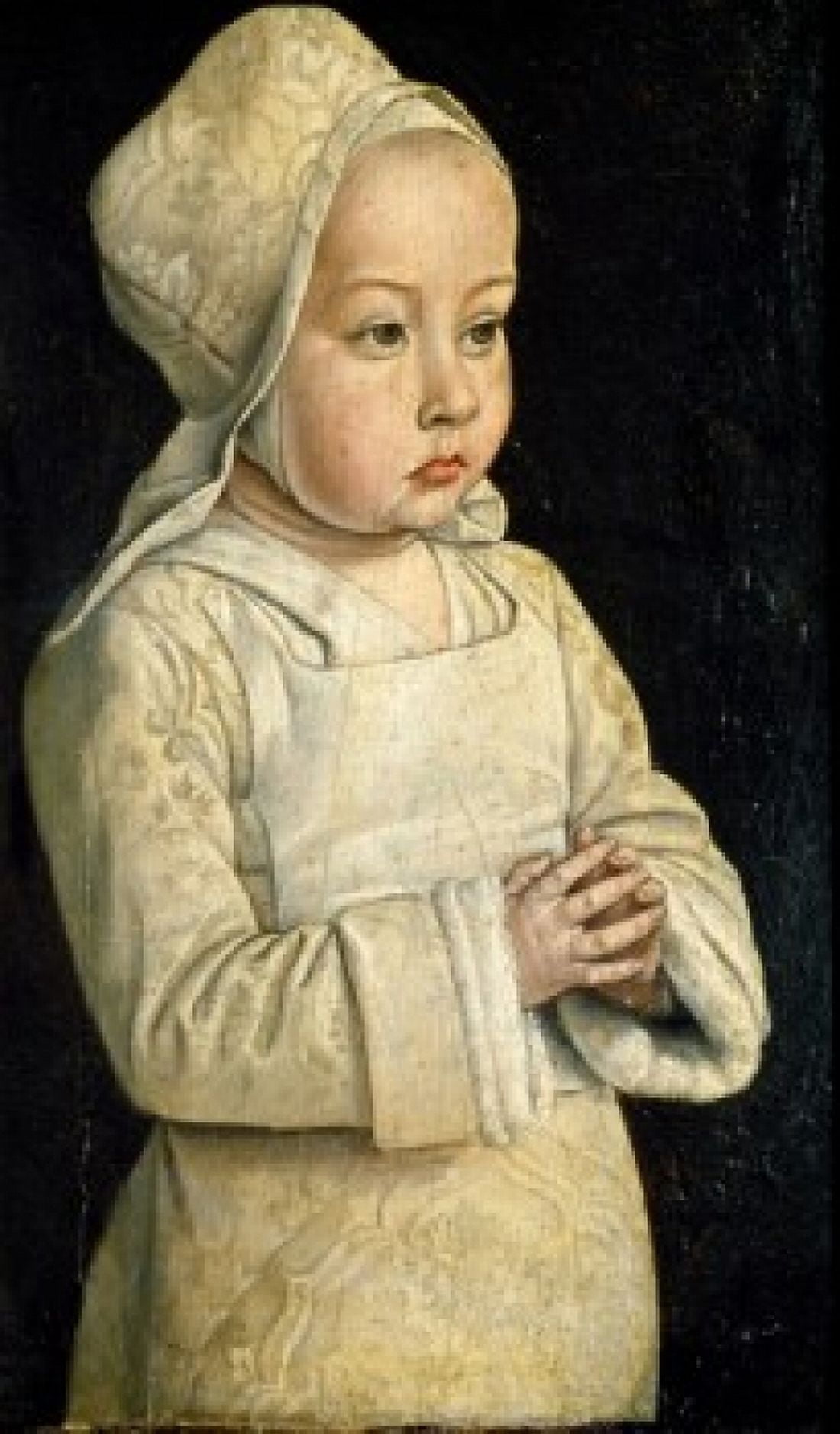 Suzanne of Bourbon (Child at Prayer) by Jean Hey (Master of Moulins) oil on wood Circa 1492 France Paris Musee du Louvre Canvas Art - Jean Hey (18 x 24)
