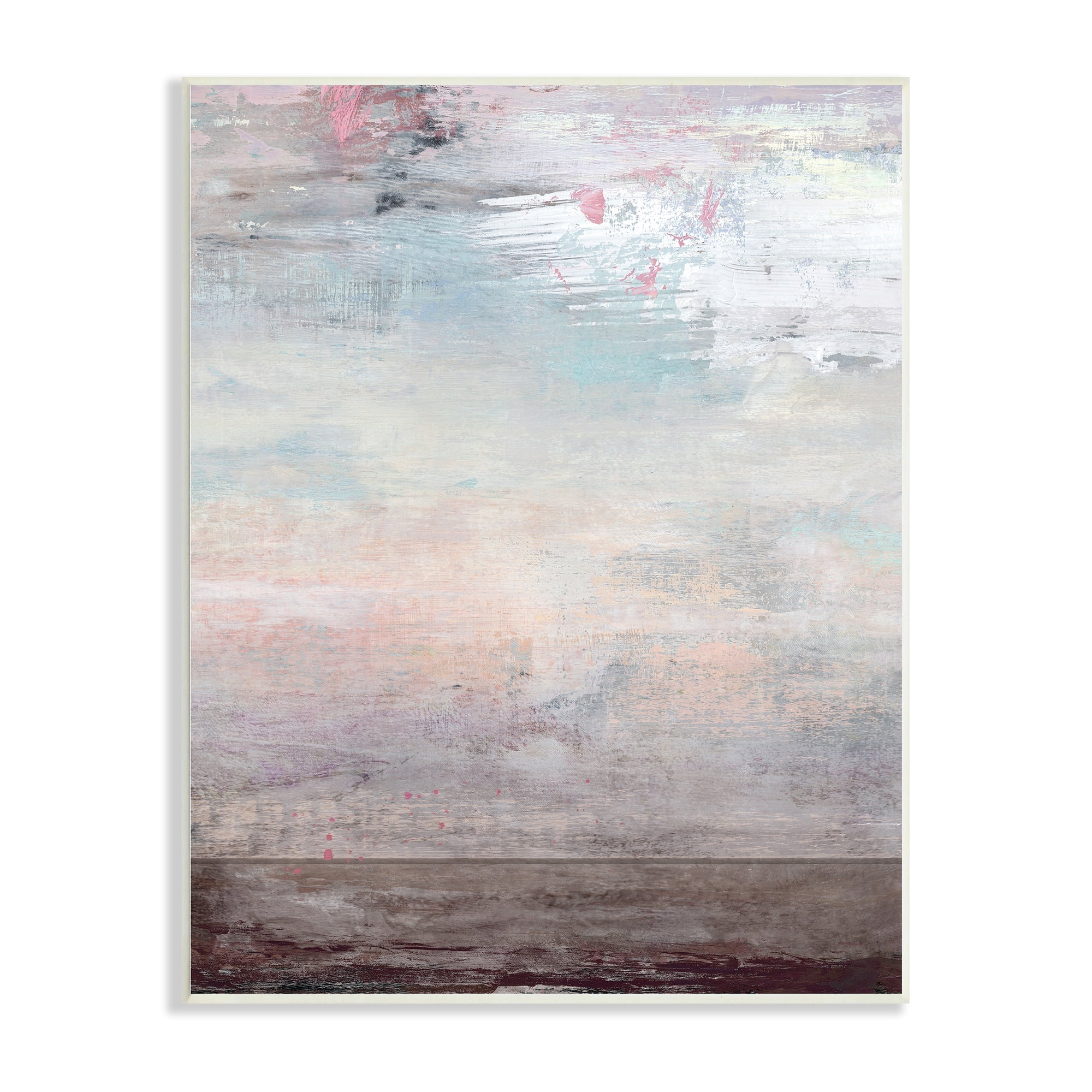 Suzanne Nicoll Atmospheric Purple Sky and Earth Grunge Abstract Paint 10" x 15" Framed Painting Art Print, by Stupell Home Décor