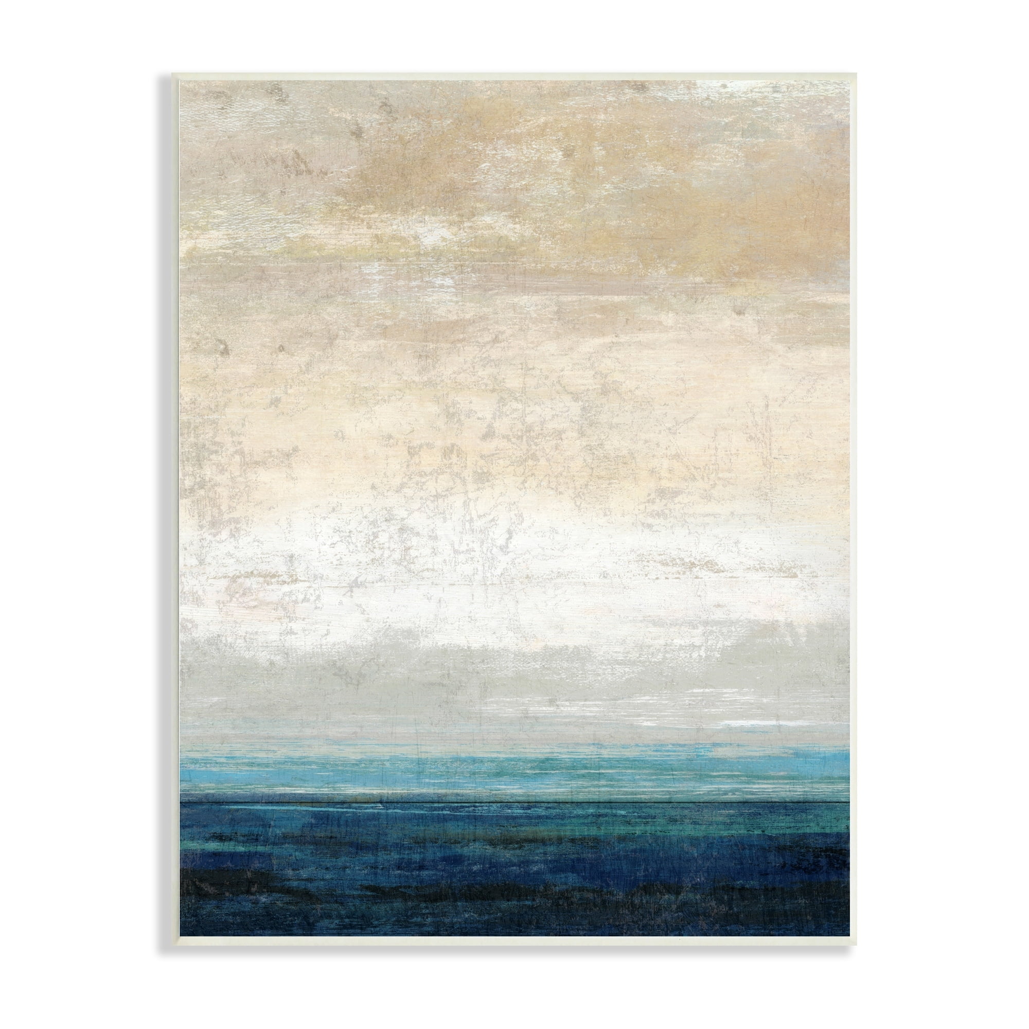 Suzanne Nicoll Flipped Sea Horizon Abstract Sand Sky Viewpoint 13" x 19" Framed Painting Art Print, by Stupell Home Décor