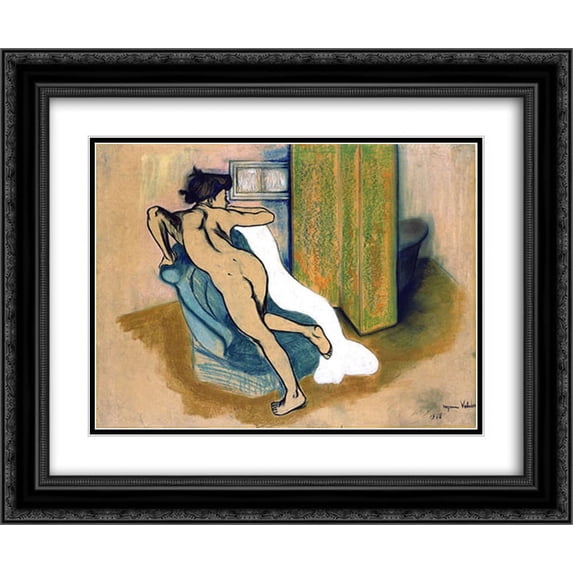 Suzanne Valadon 2x Matted 24x20 Black Ornate Framed Art Print 'After the bath'