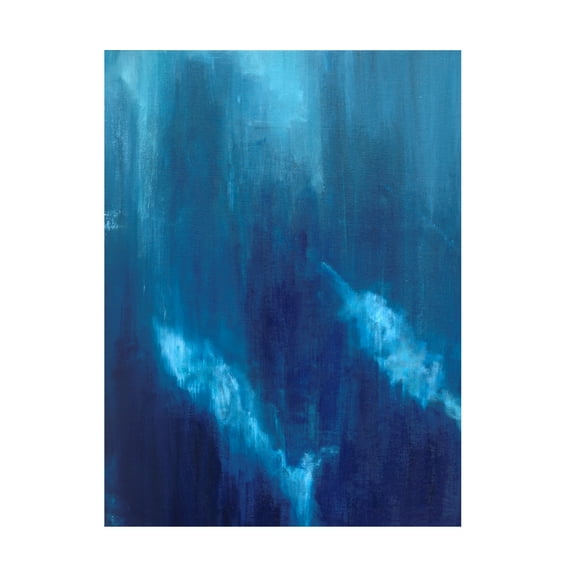 Suzanne Wilkins 'Azul Profundo Triptych I' Canvas Art