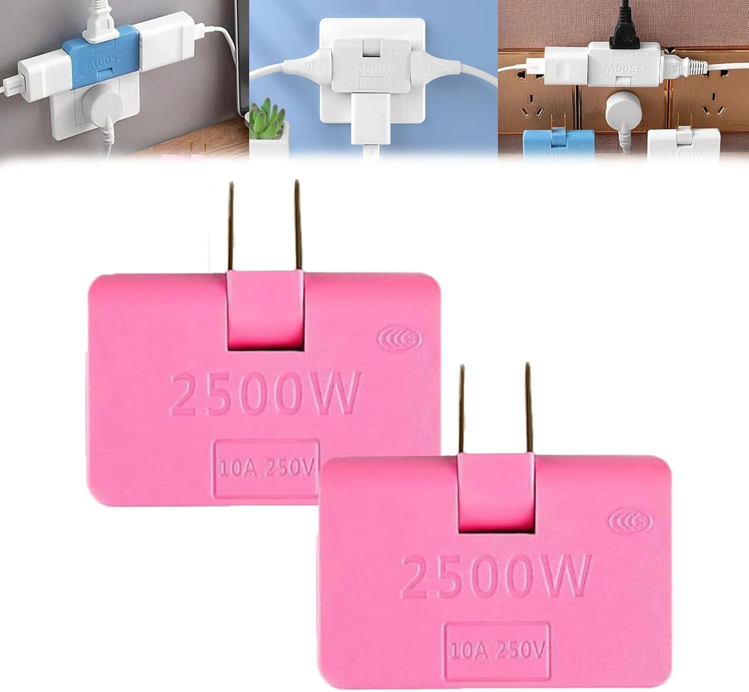 Suzcan Rotatable Socket Converter, 3 Way Rotatable Socket Converter, 3 ...