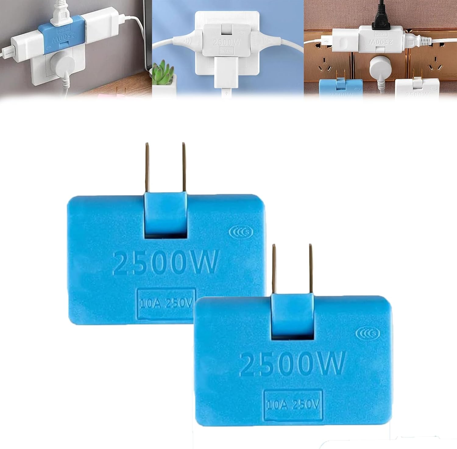 Suzcan Rotatable Socket Converter, 3 Way Rotatable Socket Converter, 3 ...