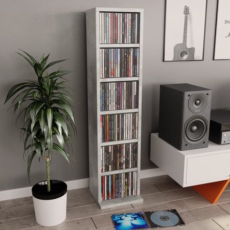 Suzicca Cabinet Concrete Gray 8.3"x7.9"x34.6" Engineered Wood