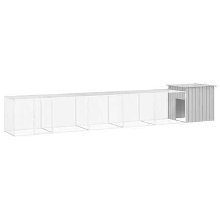 Suzicca Chicken Cage Gray 236.2"x35.8"x39.4" Galvanized Steel