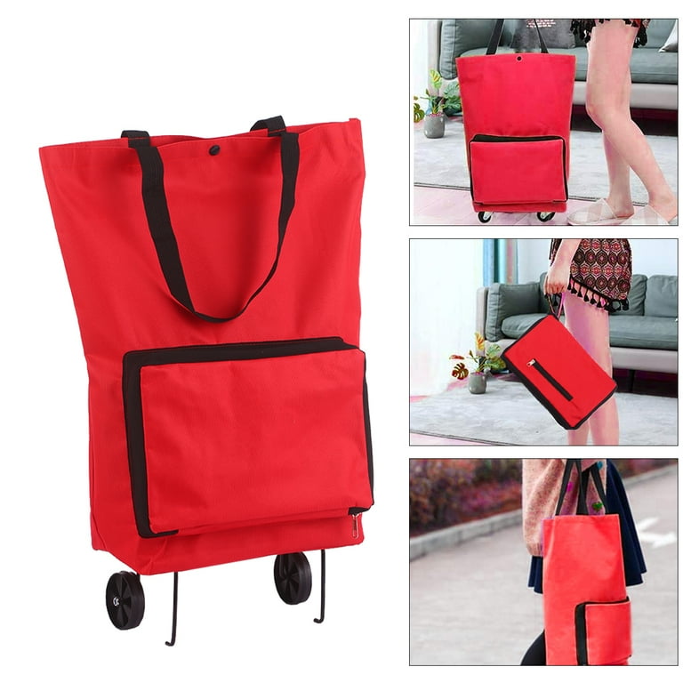 Shopping tote with wheels hotsell