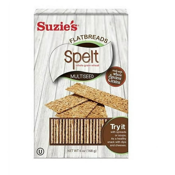 Suzie's Multiseed Spelt Flatbread 4.5 oz. Pack of 4