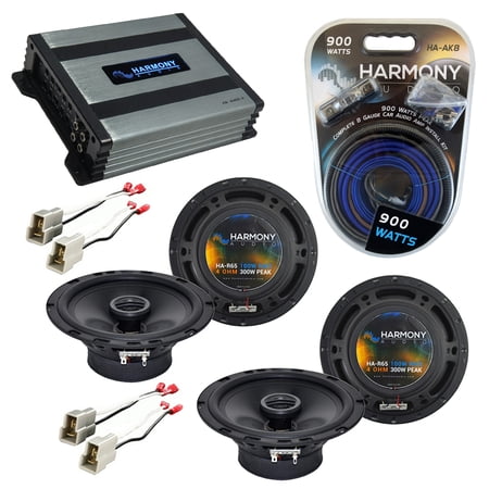 Suzuki Aerio 2002-2004 Factory Speaker Upgrade Harmony (2) R65 & HA-A400.4 Amp