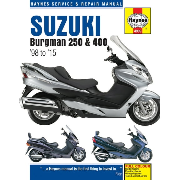 Suzuki Burgman 250 & 400 Scooters (98-15) Haynes Repair Manual ^