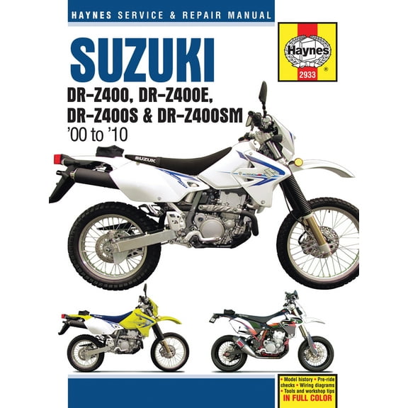 Suzuki DR-Z400 (00-05) DR-Z400E (00-09) DR-Z400S (00-10) & DR-Z400SM (05-10) Haynes Repair Manual ^