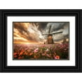 thumbnail image 1 of Suzuki, Daiki 24x17 Black Ornate Wood Framed with Double Matting Museum Art Print Titled - Magnificent Flower World, 1 of 4