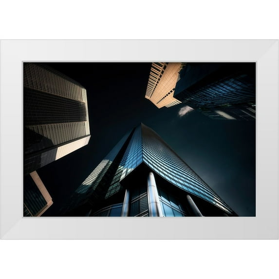 Suzuki, Daiki 32x23 White Modern Wood Framed Museum Art Print Titled - Shiodome-5