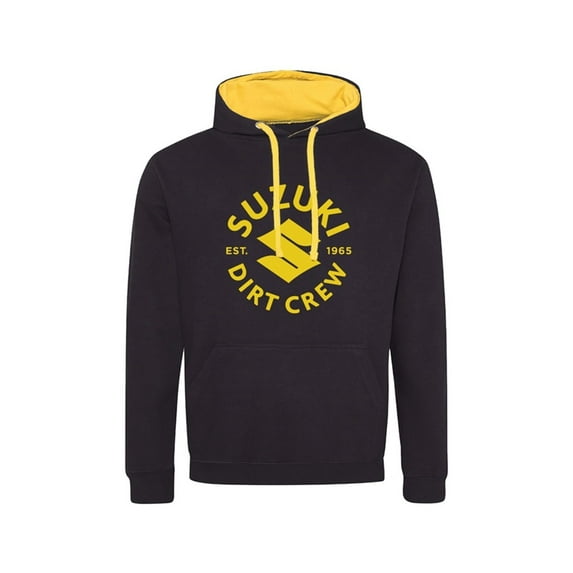 Suzuki Dirt Crew Contrast Pullover Hoodie Black XX-Large