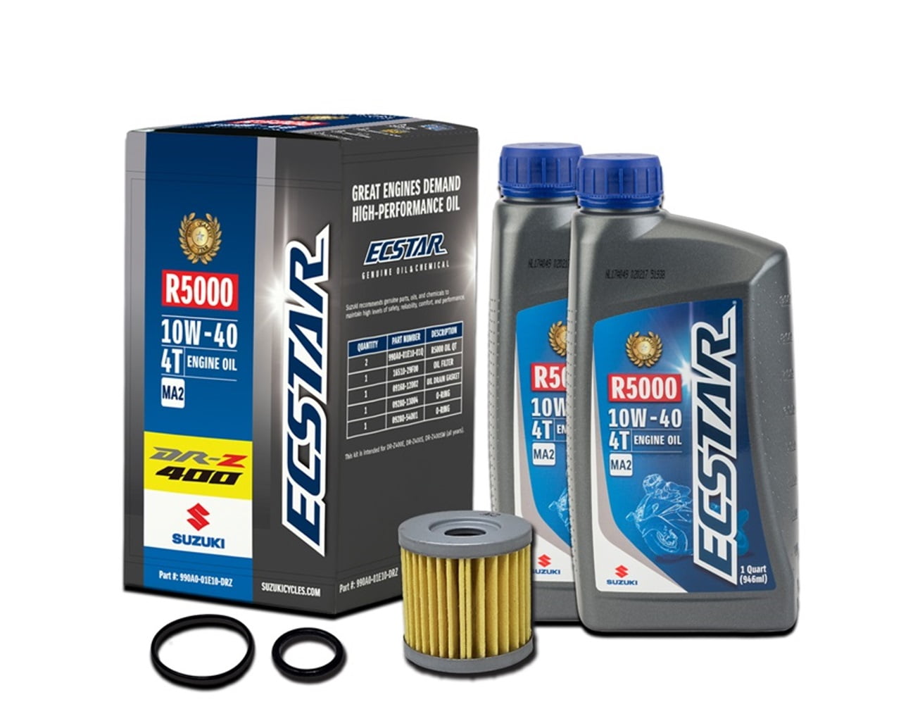 Suzuki ECSTAR Oil Change Kit R5000 DRZ DRZ400 400SM 990A0-01E10-DRZ