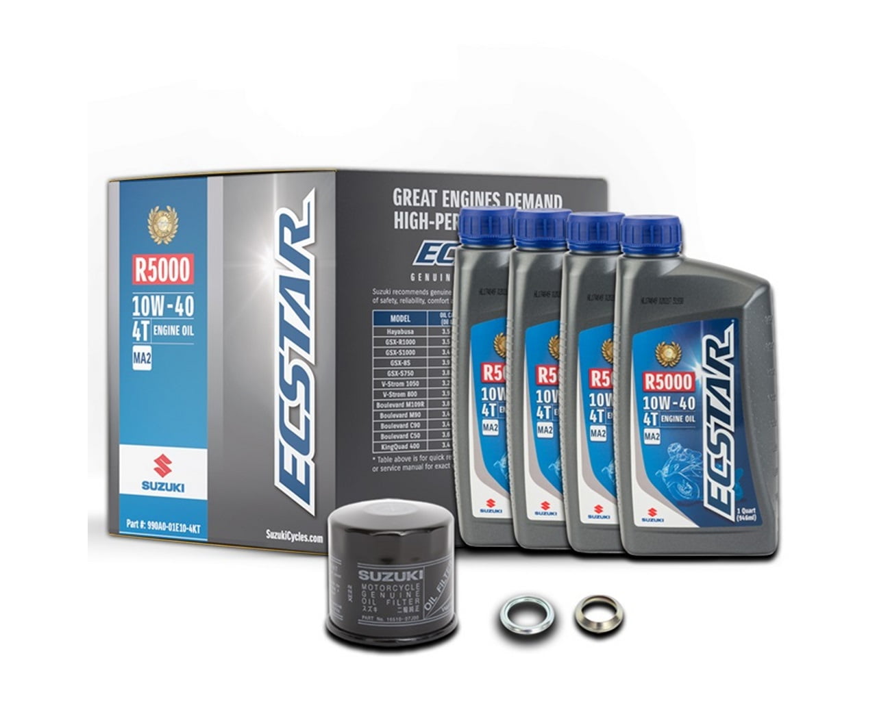 Suzuki ECSTAR R5000 Oil Change Kit 4 Quart 990A0-01E10-4KT