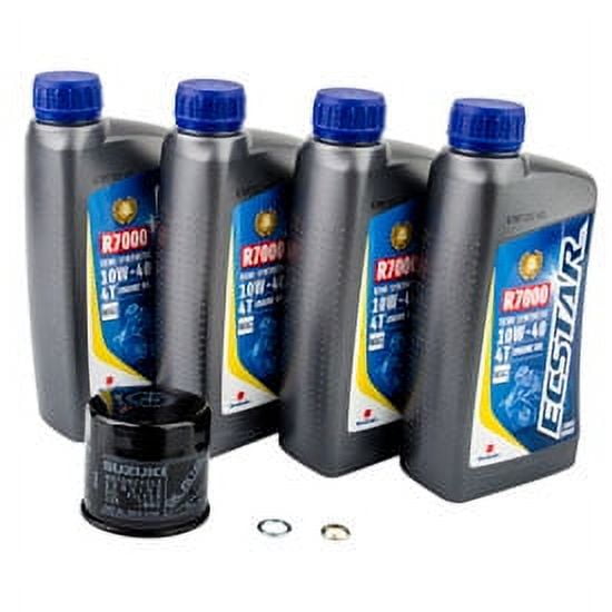 Suzuki ECSTAR R7000 10W-40 Semi-Synthetic Oil Change Kit for Suzuki Hayabusa GSX1300R 1999-2009