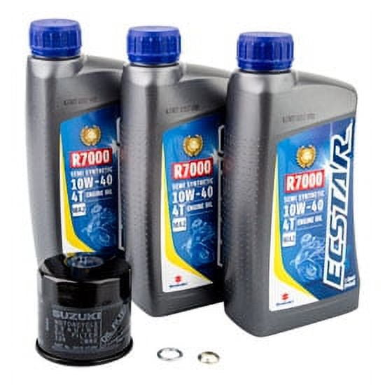 Suzuki ECSTAR R7000 10W-40 Semi-Synthetic Oil Change Kit for Suzuki King Quad 700 4x4 2005-2007