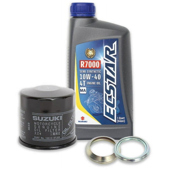Suzuki ECSTAR R7000 Semi-Synthetic 10W40 Oil Change Kit 3 Quarts 990A0-01E30-3KT