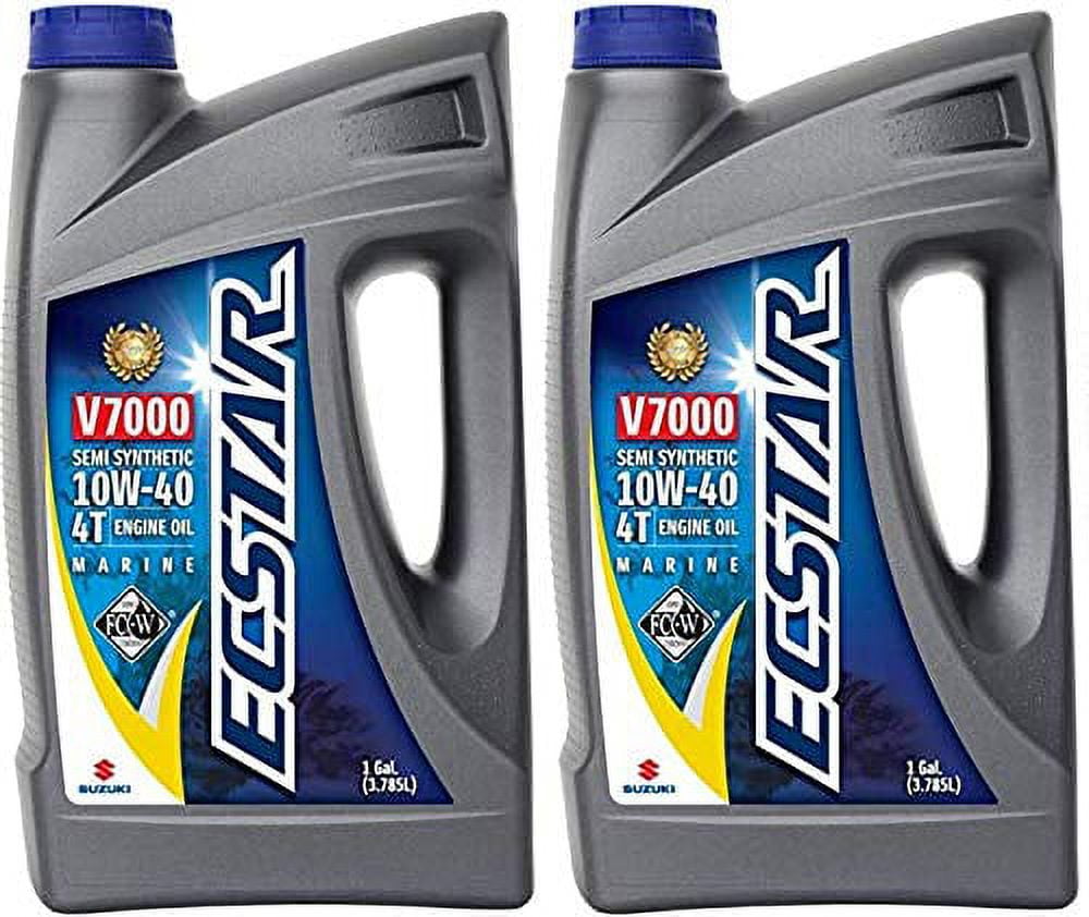 Suzuki ECSTAR V7000 10W40 Marine 4Stroke Engine Oil, 2 Gal (990C0
