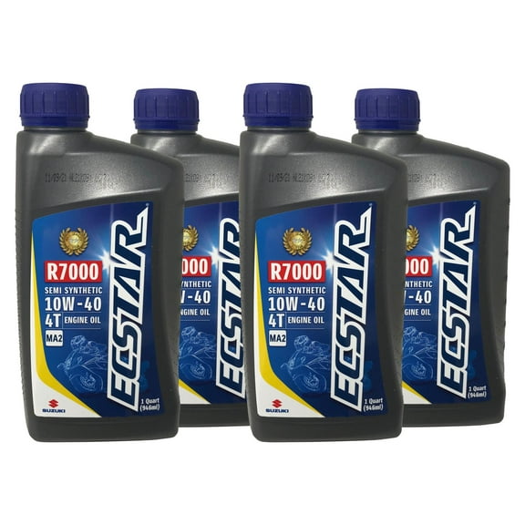 Suzuki Ecstar 10W40 R7000 SemiSynthetic Motor Oil 4 QUART 990A0-01E30-01Q 4 PACK