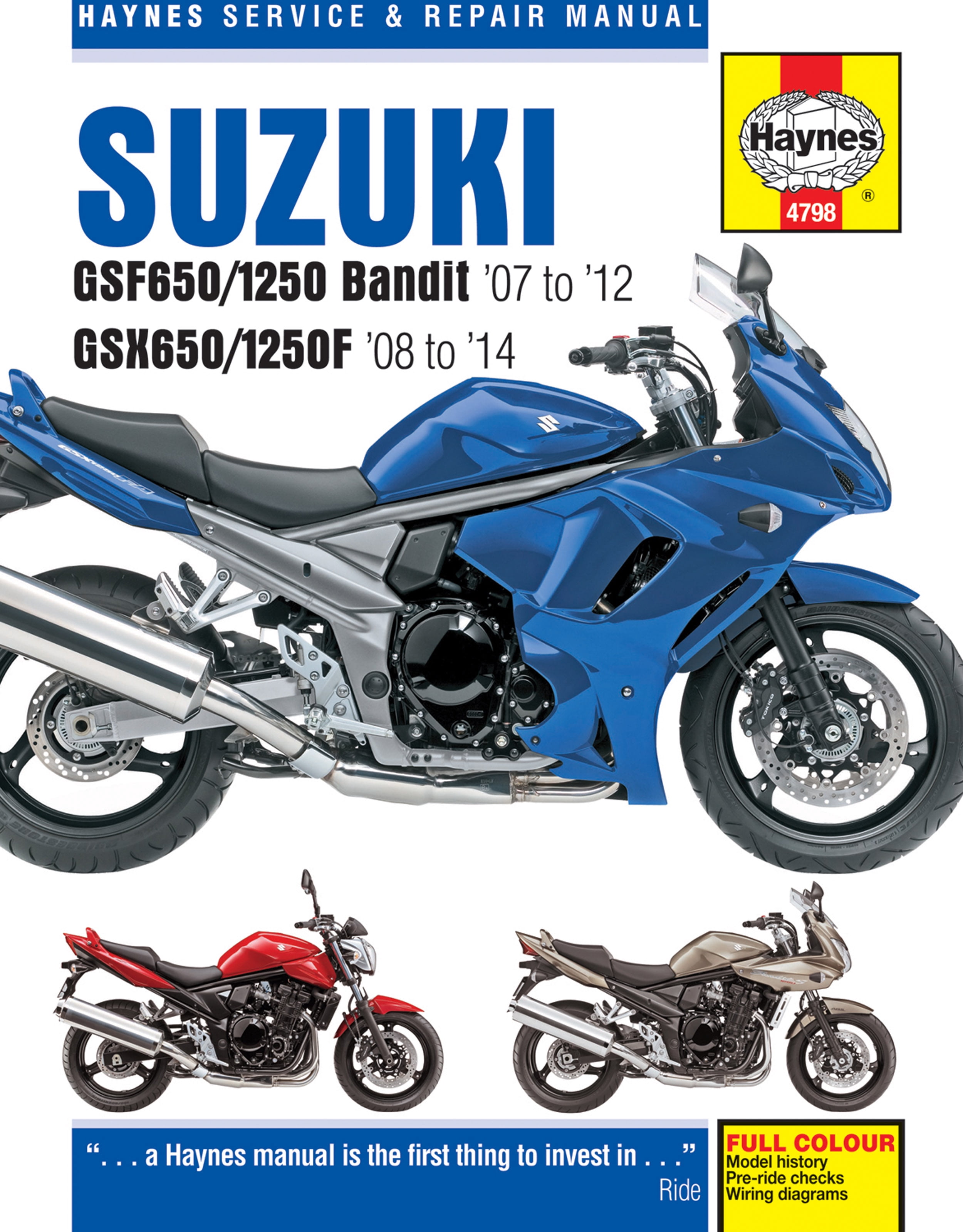 Suzuki GSF650/1250 Bandit & GSX650/1250F (07-14) Haynes Repair Manual ^