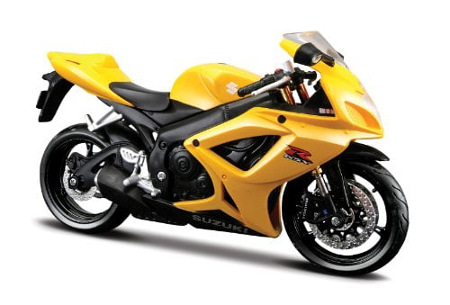 Suzuki GSX R 600 Yellow Motorcycle 1/12 Diecast Model by Maisto