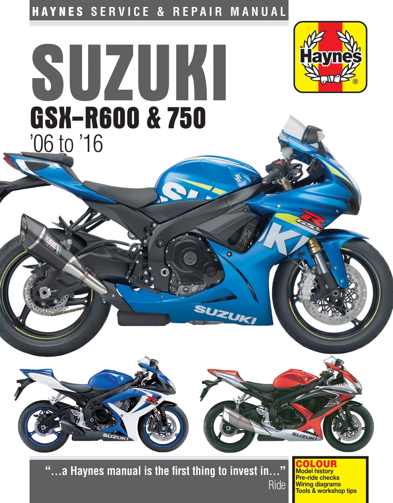 Suzuki GSX-R600 & GSX-R750 (06-16) Haynes Repair Manual ^