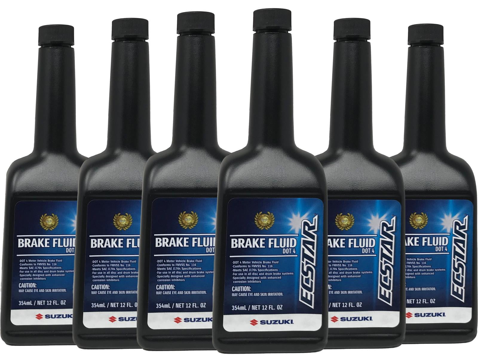 Suzuki Genuine OEM Ecstar DOT 4 Brake Fluid 990A001E9112Z 6 Pack