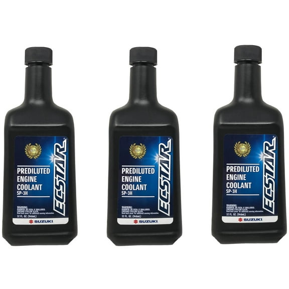 Suzuki Genuine OEM Ecstar Prediluted Engine Coolant 990A0-02E10-01Q - 3 Pack