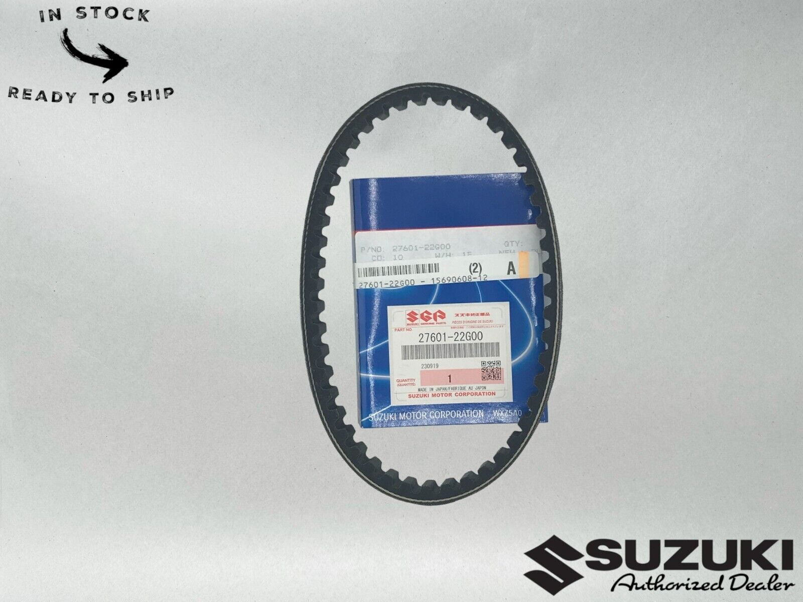 Suzuki Genuine OEM Engine Clutch Drive Belt 27601-22G00 - Walmart.com