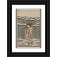 thumbnail image 1 of Suzuki Harunobu 11x14 Black Ornate Wood Framed Double Matted Museum Art Print Titled: Passing the Bamboo Grove (1868-1912), 1 of 5