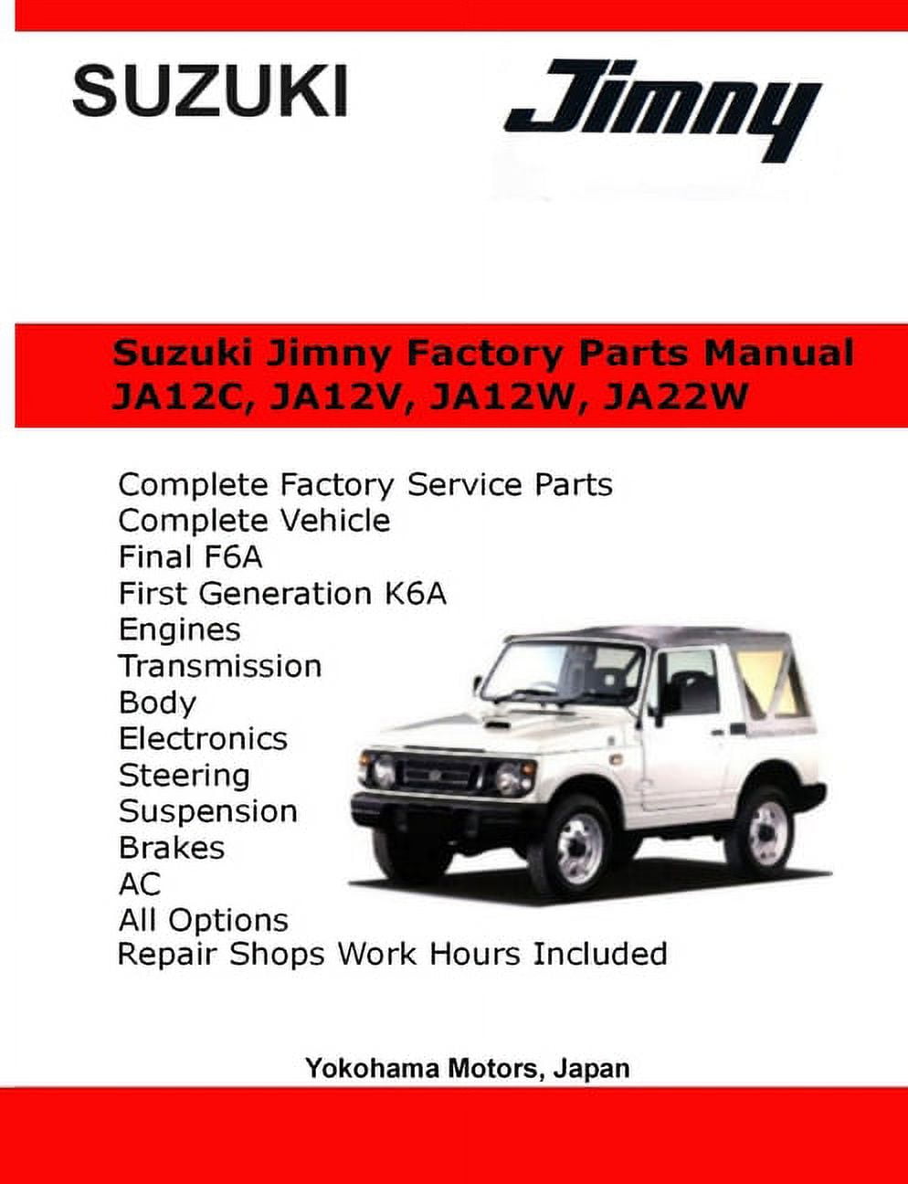 Suzuki Jimny English Factory Parts Manual JA12, JA22W Series, (Paperback)