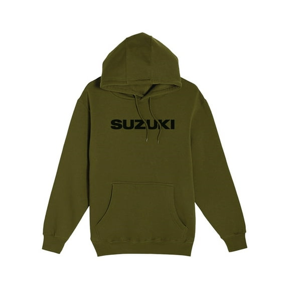 Suzuki Logo Pullover Hoodie Military Green X-Large