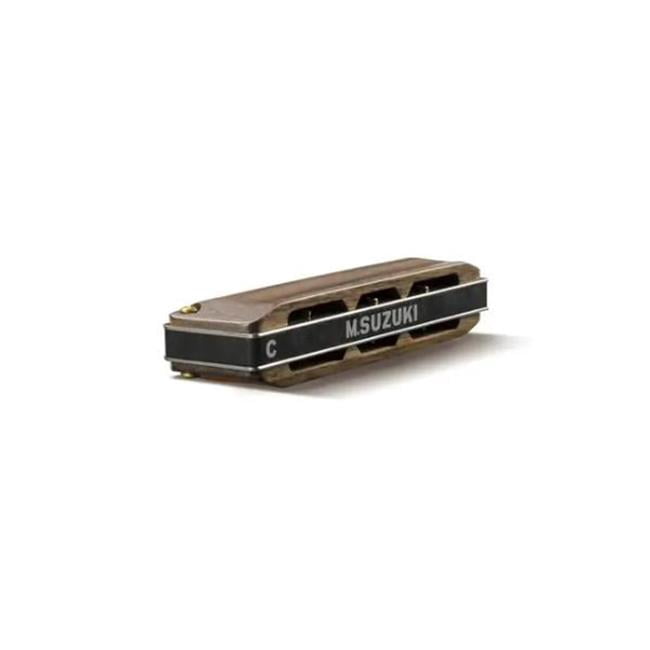 Suzuki M-20W-E-U Manji 10-Hole Wooden Cover Diatonic Harmonica - E