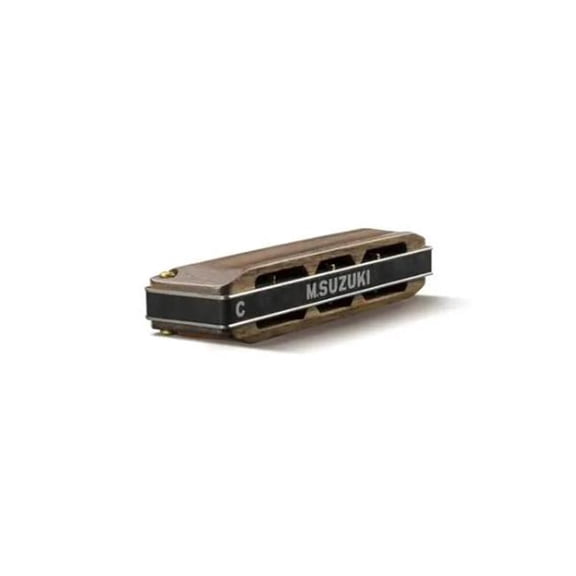 Suzuki M-20W-E-U Manji 10-Hole Wooden Cover Diatonic Harmonica - E