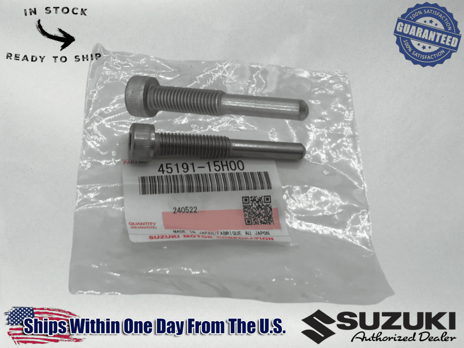 Suzuki OEM 2008-24 Hayabusa GSX 1300 R (2) Front Seat Bolts 45191-15H00 2