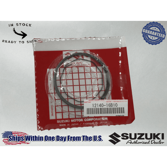 Suzuki OEM JR ALT QUAD MASTER RUNNER FZ FA 50 PISTON RINGS SET 12140-16B10