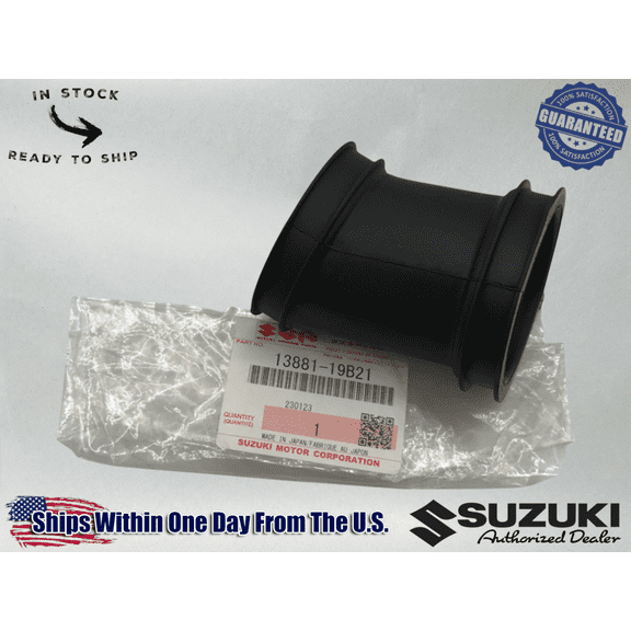 Suzuki OEM QUAD RUNNER 250 LTF250 AIR BOX TO CARBURETOR INTAKE BOOT 13881-19B21
