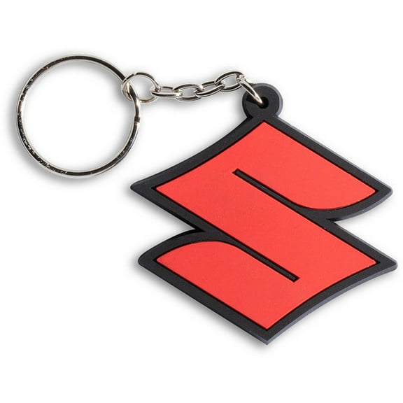 Suzuki "S" Logo Keychain Key Chain Keyfob Key Fob 990A0-19113 Red