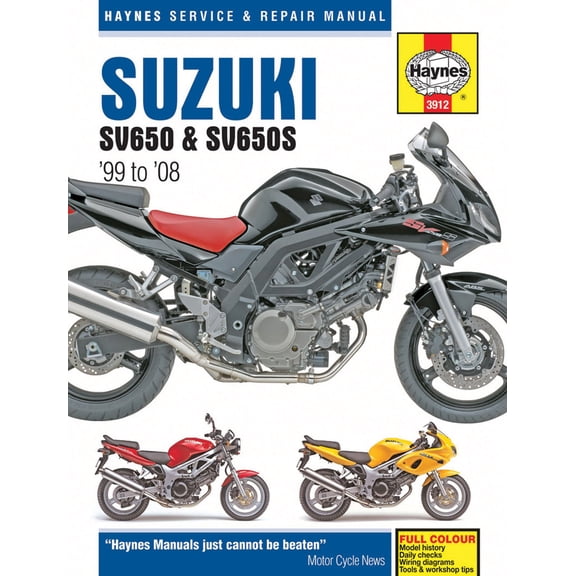 Suzuki SV650, SV650S, SV650SA & SV650A (99-08) Haynes Repair Manual ^