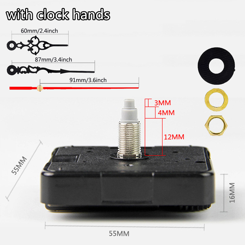 Suzuki Super Silent Quartz Clock Movement Mechanism with Hands Repair