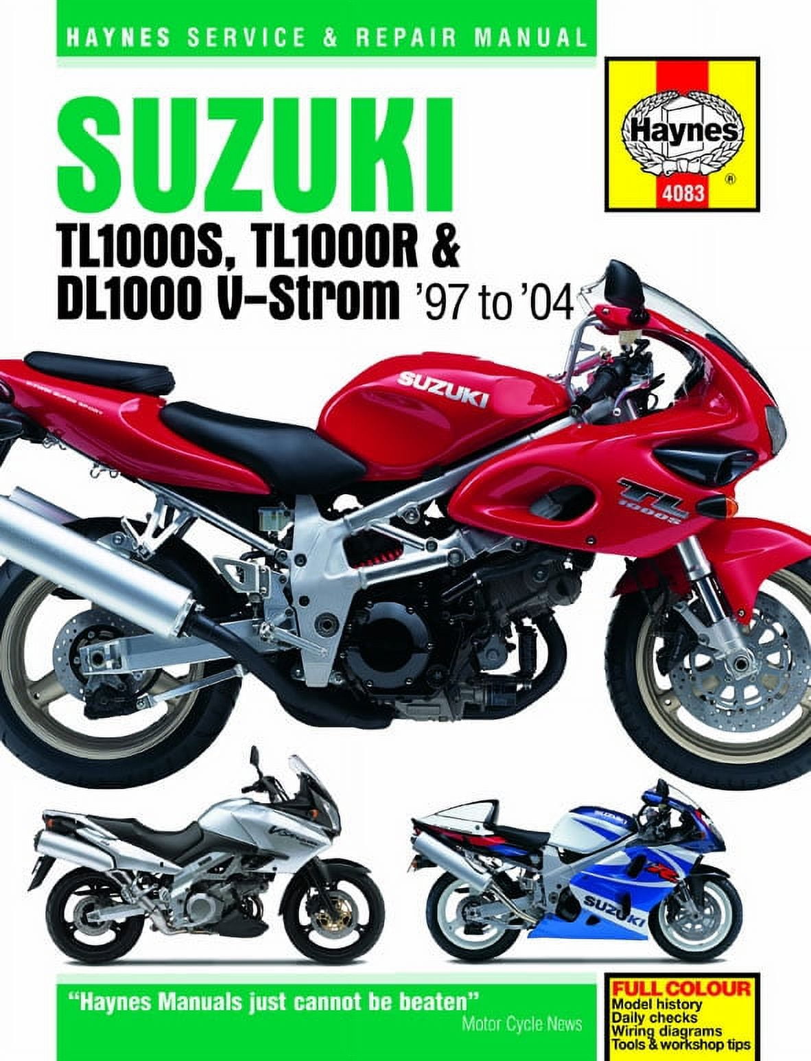 Suzuki TL1000S, TL1000R & DL1000 V-Strom models (97-04) Haynes Repair Manual ^