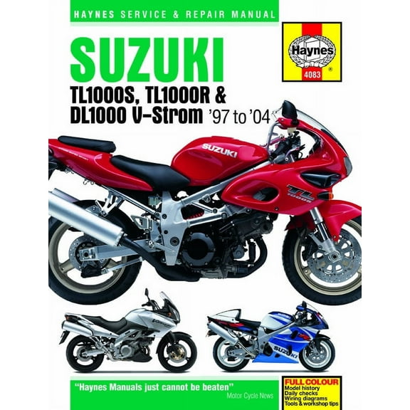 Suzuki TL1000S, TL1000R & DL1000 V-Strom models (97-04) Haynes Repair Manual ^
