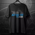 thumbnail image 1 of Suzuki TS400 Apache 1971–1979 - Motorcycle T-Shirt for Riders, 1 of 2