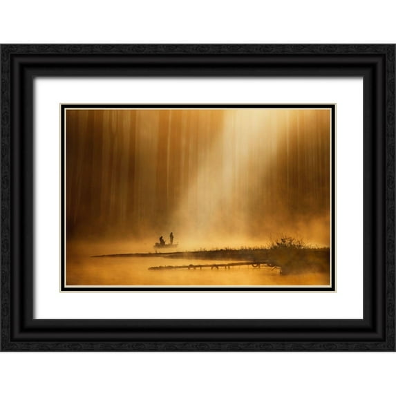 Suzuki, Takashi 14x11 Black Ornate Wood Framed with Double Matting Museum Art Print Titled - Golden Silence