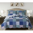 thumbnail image 1 of Suzy - 3 Piece Quilt Set Queen - Blue, 1 of 3